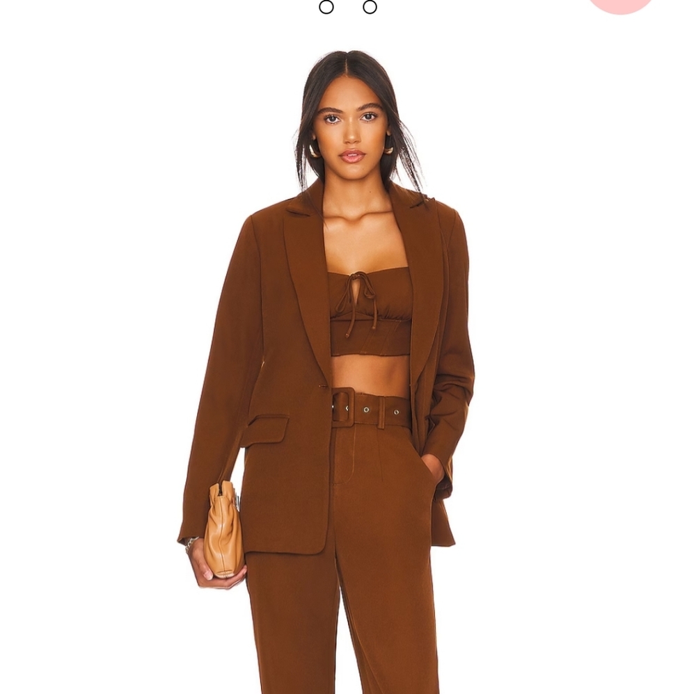 REMI x REVOLVE Cait Blazer in Brown